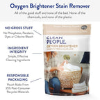 The Clean People Oxygen Brightener Stain Remover | Bleach Alternative, Simple Ingredients, Brightens Dull Whites AND Colors | 79 oz 2 Pack