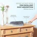 Extendable Feather Duster, Microfiber Duster, Ceiling Fan Duster, Feather Dusters for Cleaning, Dust Cleaner, Cobweb Duster - Electrostatic Bendable Head - up to 100 Inch