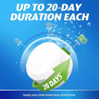 Toilet Bowl Cleaner Tablets - 20 PCS Automatic Bleach Toilet Cleaner Tablets, Slow-Releasing Deodorizing & Descaling, Powerful Bathroom Tank Cleaner