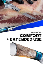 Dalstrong Boning Knife - 6 inch - Valhalla Series - 9CR18MOV HC Steel - Celestial Resin & Wood Handle Gift Knife - Fillet, Meat Cutting, Carving, Bone, Trimming, Deboning - Leather Sheath