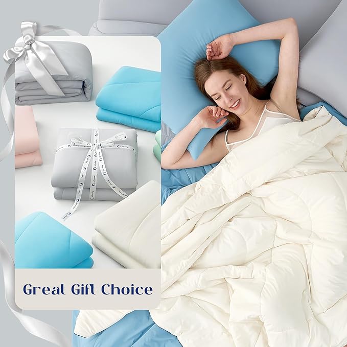 Dream Valley®Outlast®Deepsleep Cooling Comforter, King Size, NASA-Grade Space Technology Cooling Blanket for Hot Sleepers Night Sweats, Q-Max > 0.45 Aerocool™Breathable, Ivory, 106"x90"