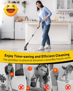 Electric Spin Scrubber for Cleaning Bathroom, Shower Scrubber Cordless Cleaning Brush with IPX7 Waterproof & 2 Speed, 3 Brush Heads, Bathroom Cleaning Supplies for Toilet Shower Tub Black