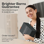 Clear Glass Dish Soap Dispenser by Brighter Barns - Kitchen Sink Set With Bamboo Tray - Modern Decor and Accessories, Minimalist Neutral Home (Clear)