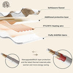 Light Brown Heated Blanket Electric Twin Size, 62X84 Heating Blanket with 10 Heat Level & 8 Hours Auto Off, Checkered Plaid Soft Fleece Sherpa Blankets Warmer Gifts for Couch Grandma Women Adults, ETL