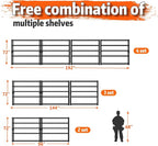 Storage Shelves Heavy Duty 2 PCS,48"L x 18"W x 72"H Garage Storage Shelves Unit Loads 3700LBS, 5-tier Adjustable Metal Industrial Utility Shelf Rack for Kitchen, Laundry Room,Warehouse, Basement
