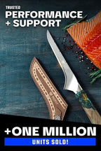 Dalstrong Boning Knife - 6 inch - Valhalla Series - 9CR18MOV HC Steel - Celestial Resin & Wood Handle Gift Knife - Fillet, Meat Cutting, Carving, Bone, Trimming, Deboning - Leather Sheath