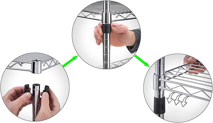 Wire Shelving Kit | NSF Commercial Storage Rack Unit (1-Tier | 14" Height, 18" Deep x 30" Wide)