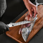 Fillet Knife 6 Inch Damascus Boning Knife for Meat Fish and Poultry Cutting with Super Sharp Japanese Blade with Gift Box and Resin Wood Handle, Ideal Gift for Men and Women