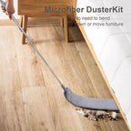Dusters for Cleaning, 9 in 1 Kit 100” Feather Duster with Extension Pole, Retractable Bendable Washable, Cobweb Duster Chenille Gap Dust Brush Blind Duster for Cleaning High Ceiling Fans Furniture