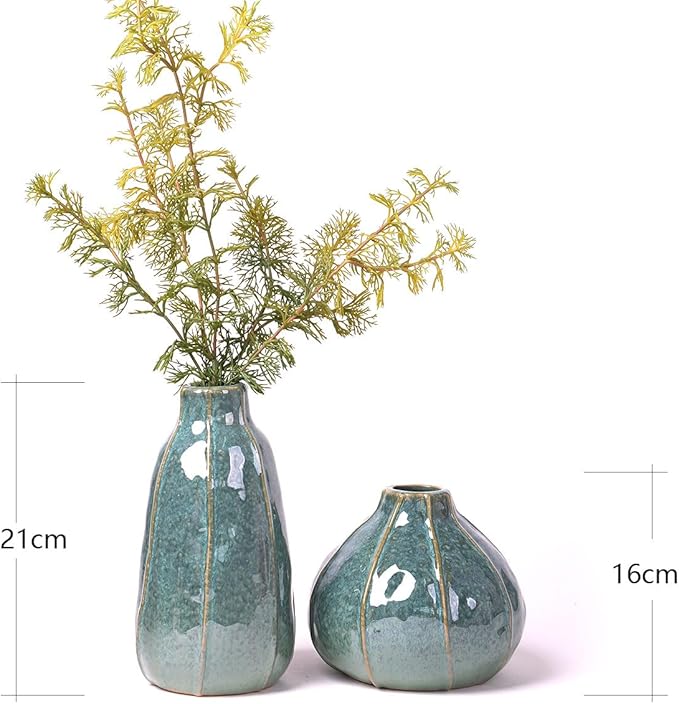 HAUCOZE Ceramic Decorative Vase Modern Decor Statue Table Centerpiece Sculpture Gifts 8.3inch