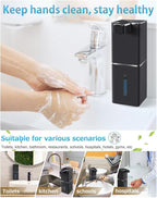 Automatic Foaming Soap Dispenser Touchless 380ml/12.8oz Rechargeable Hand Soap Dispenser Wall Mounted 4 Levels Adjustable Foam Soap Pump for Bathroom Kitchen Dish Soap