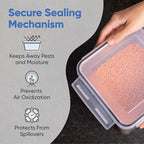 Chef's Path Extra Large Airtight Food Storage Containers with Lids, Pack of 2, 6.5L, 220Oz, Airtight Kitchen and Pantry Bulk Canisters for Flour, Sugar, Rice, and Baking Supplies - Transparent