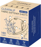 CLEARALIF laundry Fabric Softener Sheets, Fresh Linen Scent, 160 Loads, Eco Friendly, Great For Travel, Apartments, Dorms.