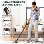 Steam Cleaner,Heavy Duty Steamer for Cleaning,Multipurpose Neat Canister Steamer with 21 Accessories,5 Minutes Fast Heating,Rolling Cleaning Machine for Carpet, Floors, Windows,Mirrors,Glass and Cars