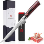 KEEMAKE Fillet Knife 6 Inch, Super Sharp Boning Knife High Carbon Stainless Steel Deboning Knives for Meat Cutting, Fish Knive with Ergonomic Pakkawood Handle with Gift Box