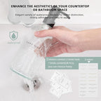 Glass Soap Dispenser - Dish Soap Dispenser for Kitchen, Hand Soap Dispenser Set, Bathroom Soap Dispenser with 304 Rust Proof Pump, Soap Dispenser for Kitchen with Tray, Clear Bottle/Black Pump