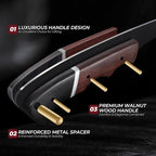 Boning Knife 7 inch - Brisket Trimming Knives for Meat Cutting, Black Butcher Slicing Knives with Full Tang Handle, Kitchen Fillet Knife for Birthday Dad Mom Gift