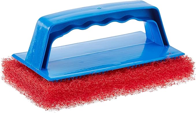 STAR BRITE Scrub Pad with Handle (Medium) (Red) (040130)