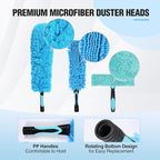 Lineslife Feather Duster,3 PCS Reusable Bendable Washable Cobweb Duster for Home Office Cleaning High Ceilings,Furniture,Roof