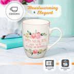 Christian Art Gifts Inspirational Ceramic Coffee & Tea Mug for Women: Mercies are New Every Morning Encouraging Bible Verse, Microwave & Dishwasher Safe Novelty Drinkware, White & Pink Floral 12 oz.