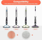 Replacement Pads for Bissell Spinwave Mop: 10 Pads for Bissell Spinwave,Spin Wave,Crosswave Expert/Pet/Cordless Hard Floor 2124 20393 2039a 20399 2039w 23159 23157 Spin Mop Cleaner Scrub Scrubber Pads