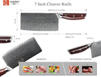 YARENH Chinese Cleaver Knife 7 Inch - Damascus Chef Knife for Kitchen, 67 Layers High Carbon Stainless Steel, African Sandalwood Handle, Sharp, Durable, Rust Resistant, Gift Box