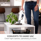 Kenmore DS1030 Cordless Stick Vacuum Lightweight Cleaner 2-Speed Power Suction LED Headlight 2-in-1 Handheld for Hardwood Floor, Carpet & Pet Hair, White