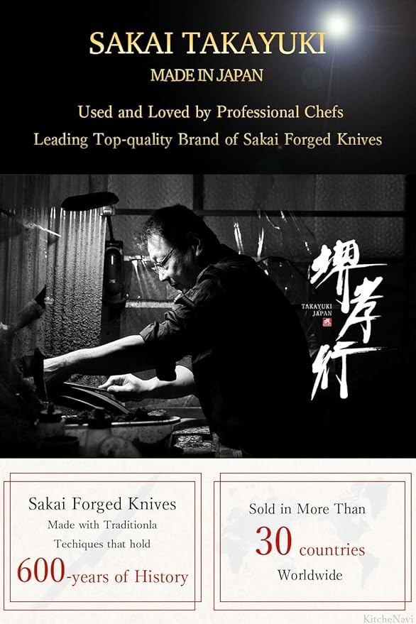 Sakai Takayuki Damascus Chef Knife Santoku - 6.5 inch (MPN DS160)