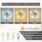 Airposta Crystal Floor Lamp - Elegant Standing Lamp, 69" Tall, Modern Design, 32 Firework Crystal Harnesses, Chrome Finish