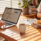 Sweese 21 Oz Large Mug Set, Porcelain Stackable Mugs Sets of 6, Coffee Cups with Handle for Coffee, Tea and Mulled Drinks, White