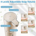 Automatic Liquid Soap Dispenser,4-Level Adjustable, Wall Mount,USB Rechargeable,12.8oz/ 380ml,Touchless Hand & Dish Soap Dispenser for Bathroom, Kitchen,Hotel, Restaurant