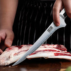 HOSHANHO Fillet Knife 7 Inch, Japanese High-carbon Steel Boning Knife for Meat Chicken Cutting, Razor Sharp Fish Fillet Knives with Ergonomic Red Sandalawooden Handle