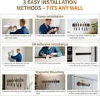 Magnetic Knife Holder for Wall,20 Inch Magnetic Knife Strip,Acacia Wood Double Sided Magnetic Knife Rack for Fridge,No Drilling
