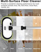 Cordless Electric Mop, Floor Cleaner with LED Headlight & Water Sprayer, Up to 60 Mins Detachable Battery, Dual-Motor Powerful Spin Mop, 300ML Water Tank for Multi-Surface, Self-Propelled