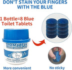 Toilet Bowl Cleaner 6 Bottles,Long-Lasting Toilet Tank Cleaner,Automatic Toilet Bowl Cleaner Tablets in Bottles for Tank Bathroom Powerful Cleaning Easy to Use,Up to 12 Months Total