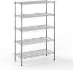 18" Deep x 42" Wide x 64" Height Wire Shelving Kit | 5-Tier | NSF Commercial Storage Rack Unit