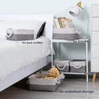 Fabric Storage Bins 12x8x5 inch [6-Pack] with Rope Handles - Decorative Baskets for Organizing