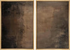 SIGNFORD Framed Canvas Print Wall Art Set Abstract Earthy Tones Modern Minimalist Abstract Shapes Illustration Modern Art Decorative Nordic Nature for Living Room, Bedroom, Office - 24"x36"x2 Natural