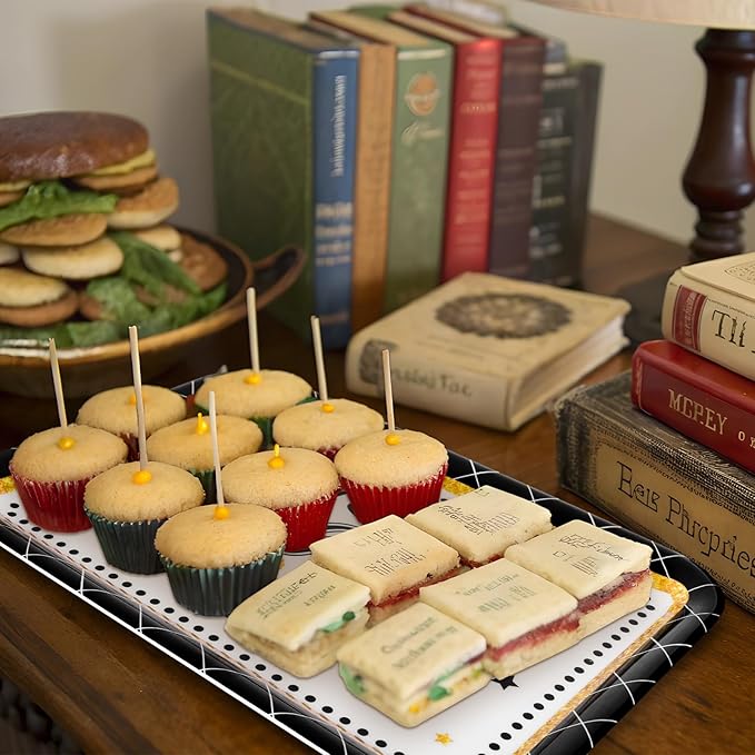 3Pcs Graduation Serving Trays 13 x 10 Inch Bachelor' s Hat Diploma Glitter Reusable Platter Congrats Grad Serving Dishes for Graduate Party Sharing Snacks Fruit Dessert