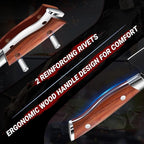 TIVOLI Chef Knife, 8 Inch Professional Cooking Knife, High Carbon Steel Ultra Sharp Deep Cutting Knife with Full Tang Ergonomic Wood Handle, Gift for Men Women Christmas