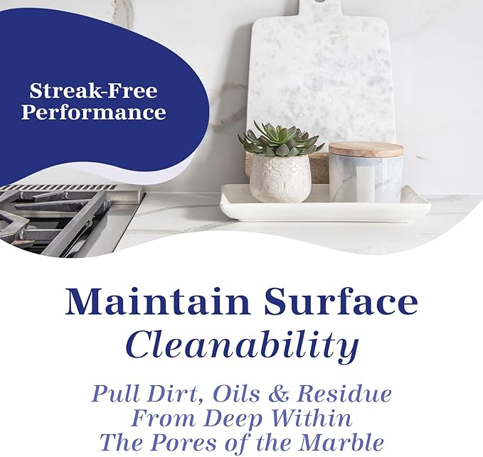 InterCare Marble and Travertine Cleaner, Natural Stone & Terrazzo Liquid Cleaner, Shower & Tile Surface Care, Floor, Walls & Countertop Cleaner and Degreaser, Refill Gallon