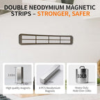 Magnetic Knife Holder for Wall,16.5 Inch Magnetic Knife Strip,Acacia Wood Double Sided Magnetic Knife Rack for Fridge,No Drilling