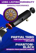 DALSTRONG Hybrid Cleaver & Chef Knife - 8 inch - Phantom Series - 'The Crixus' - Japanese High-Carbon AUS8 Steel Kitchen Knife - Pakkawood Handle - Cooking Knife - Meat Cleaver Knife - Sheath Included