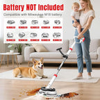 Cordless Electric Mop for Milwaukee M18 Battery (NO Battery), 2 In 1 Spin Mop & Floor Scrubber Machine with LED Light & Water Spray, 800 RPM Electric Mops for Floor Cleaning, Hardwood,Tile,Toilet,Tub