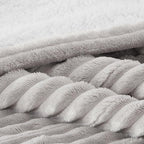 Westinghouse Heated Throw Blanket, Soft Flannel Sherpa Electric Throw with 6 Heating Levels & 2-10 Hours Auto Shut Off, Fast Heating & ETL Certification, Machine Washable, 50x60 Inch, Light Grey