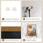 Bwodke Boho Wall Art, Framed Abstract Sun Wall Art, Botanical Canvas Wall Decor, Mid Century Line Leaf Geometric Pictures Set of 3, Minimalist Paintings, for Bedroom Living Room Bathroom 12"x16"