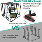 2-Pack Dish Rack & Cutting Board Organizer – 5-Tier Metal Rack for Cutting Boards, Bakeware, Trays – Space-Saving Kitchen Storage, Rust-Resistant Dish Organizer for Cabinets, Countertops & Pantry