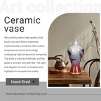 Ceramic vVase Living rRoom Home Decoration Ornament Hand-Painted Landscape Flower Vase Art Collectible (8.67 x 4.72in)