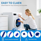 7PCS Dusters for Cleaning, Extendable Microfiber Duster with Extension Pole Up to 100'', Bendable Washable Cleaner Dusters for Cleaning Fan, High Ceiling, Blinds, Furniture, Car