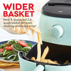 DASH Tasti-Crisp™ Express Air Fryer Oven, 2.6 Qt., Aqua – Compact Air Fryer for Healthier Food in Minutes, Ideal for Small Spaces - Auto Shut Off, Analog, 1000-Watt